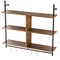 Industrial Pipe Shelf 3 Tier Wall-Mount Rustic Floating Storage Rack